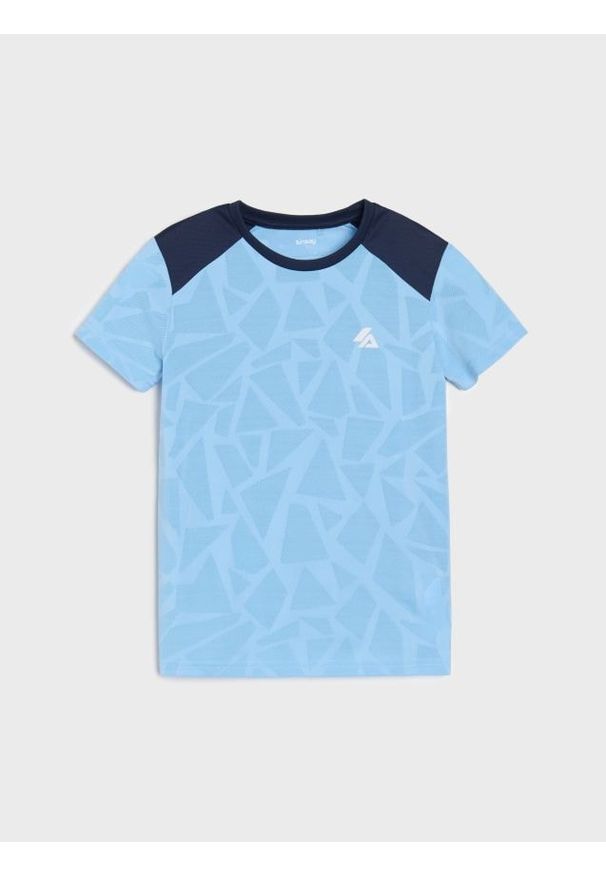 Sinsay - Koszulka z krótkim rękawem Active - niebieski. Kolor: niebieski. Długość rękawa: krótki rękaw. Długość: krótkie