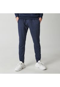 Sinsay - Spodnie dresowe slim jogger - Granatowy. Kolor: niebieski. Materiał: dresówka #1