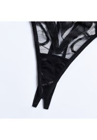 Intica - Haftowany komplet bielizny z regulowanymi ramiączkami Le. Kolor: czarny. Materiał: materiał. Wzór: haft #9