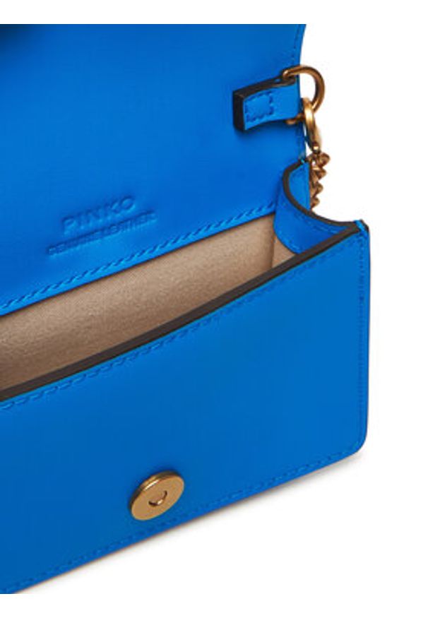 Pinko - PINKO Torebka Love One Micro C . AI 24-25 PCPL 100064 A0F1 Niebieski. Kolor: niebieski. Materiał: skórzane