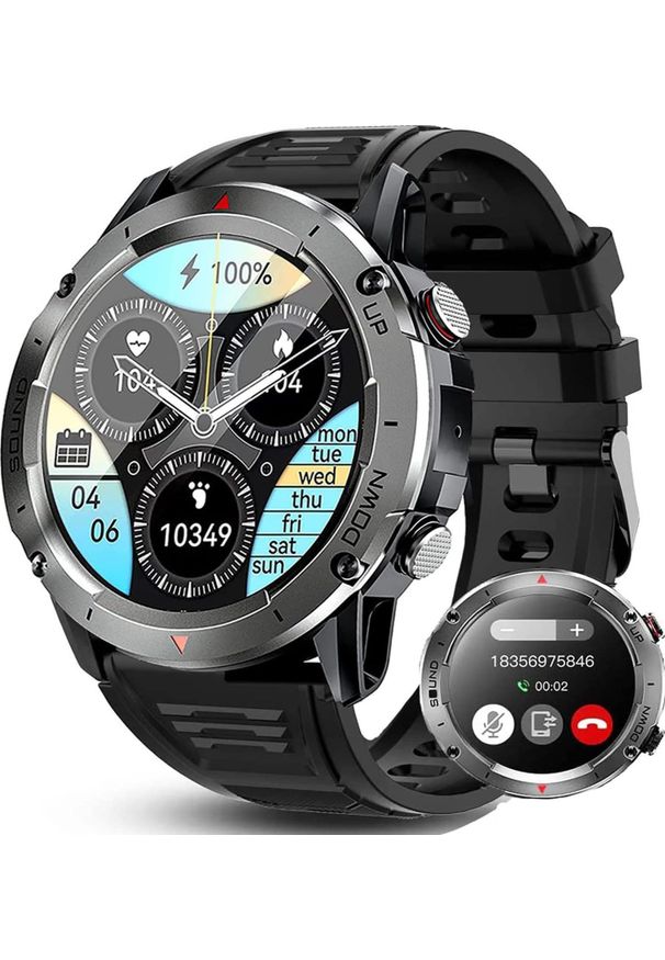 NoName - Smartwatch ZEGAREK SMARTWATCH MĘSKI ROZMOWY MENU PL SMART WATCH WODOODPORNY SMS FOLIA. Rodzaj zegarka: smartwatch