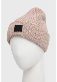 AllSaints czapka z domieszką wełny. Kolor: różowy. Materiał: wełna #2