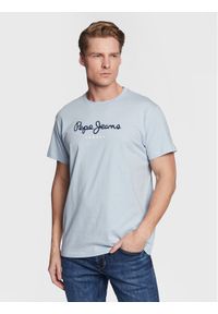 Pepe Jeans T-Shirt Eggo PM508208 Niebieski Regular Fit. Kolor: niebieski. Materiał: bawełna #1