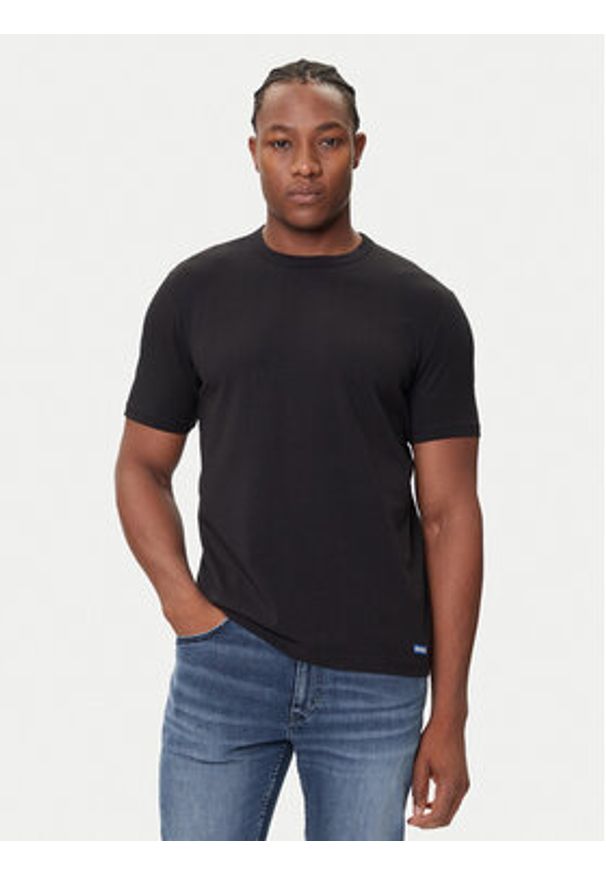 Hugo - HUGO Komplet t-shirtów Naolo 50546933 Czarny Regular Fit. Kolor: czarny. Materiał: bawełna