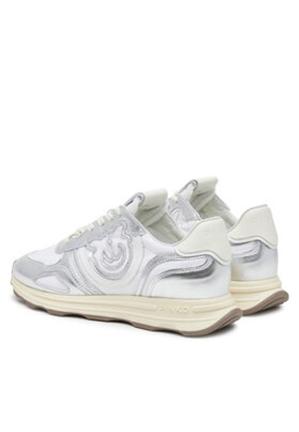 Pinko - PINKO Sneakersy Zoe 01 SS0087P085 Srebrny. Kolor: srebrny. Materiał: skóra