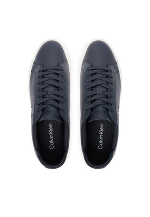 Calvin Klein Sneakersy Basket Cupsole Laceup Lth Ml YM0YM01460 Granatowy. Kolor: niebieski. Materiał: skóra
