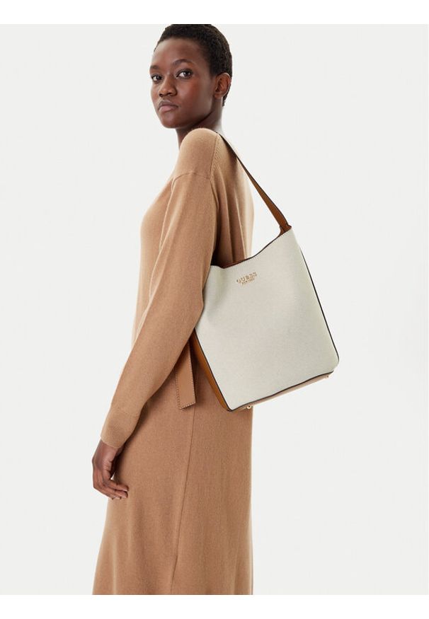 Guess Torebka Nicolette HWAG96 62040 Beżowy. Kolor: beżowy