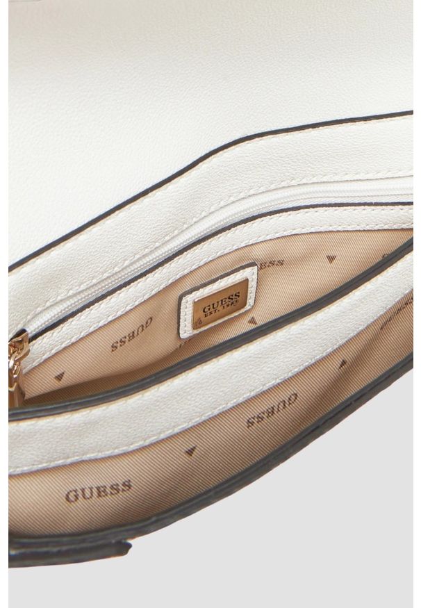 Guess - GUESS Biała torebka damska Anadela. Kolor: biały. Materiał: skórzane