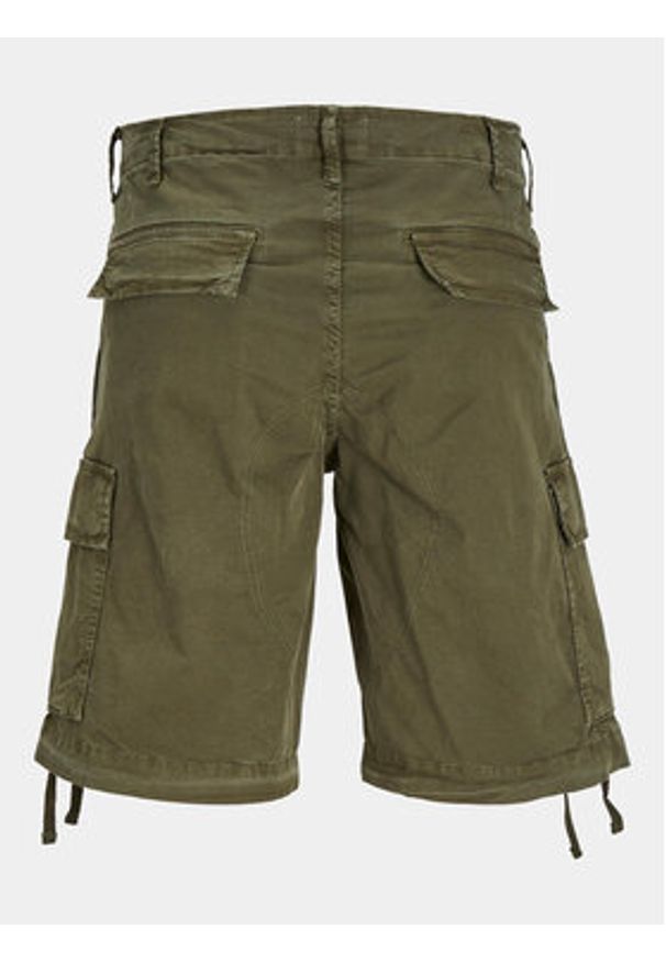 Jack & Jones - Jack&Jones Szorty materiałowe Cole 12253122 Zielony Loose Fit. Kolor: zielony. Materiał: bawełna