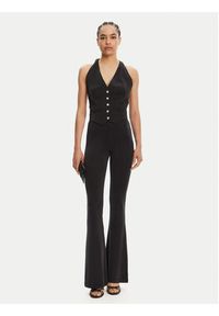 Morgan Kamizelka garniturowa 251-CTEO.F Czarny Slim Fit. Kolor: czarny. Materiał: syntetyk