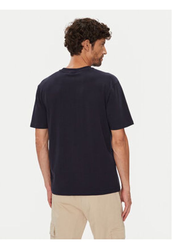 Napapijri T-Shirt Smallbox NP0A88TR Granatowy Regular Fit. Kolor: niebieski. Materiał: bawełna