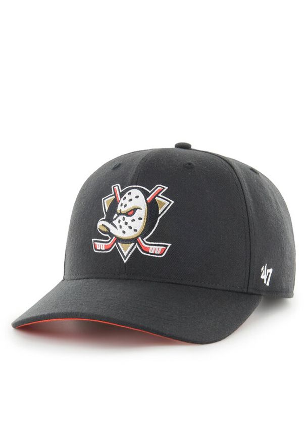 47 Brand Czapka z daszkiem NHL Anaheim Ducks H-CLZOE25WBP Czarny. Kolor: czarny. Materiał: bawełna, materiał