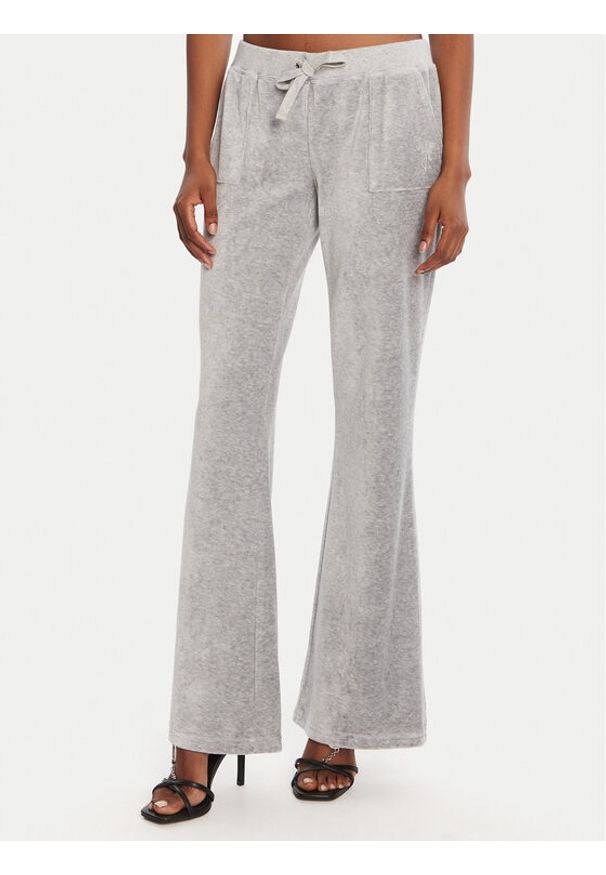 Juicy Couture Spodnie dresowe Caisa JCSEBJ008 Szary Slim Fit. Kolor: szary. Materiał: bawełna