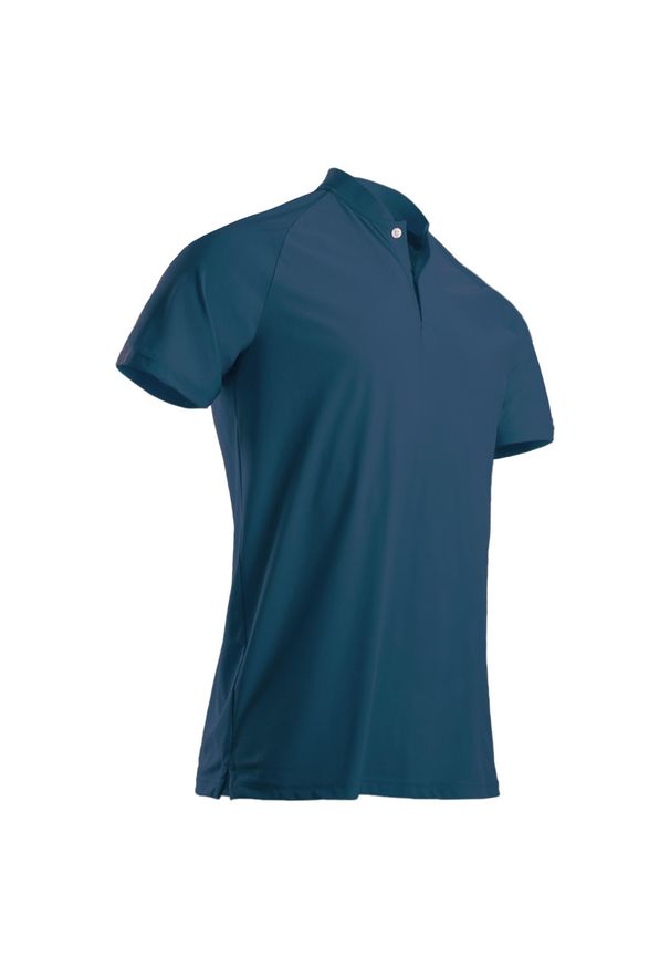 INESIS - Koszulka polo do golfa WW900 męska. Typ kołnierza: polo, golf. Kolor: niebieski, wielokolorowy, turkusowy. Materiał: materiał, elastan, poliamid