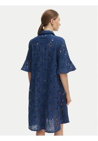 Iconique Sukienka letnia Romina IC26-003 Niebieski Relaxed Fit. Kolor: niebieski. Materiał: bawełna. Sezon: lato #5