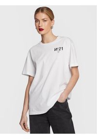 N°21 T-Shirt 23E N2M0 F051 6331 Biały Regular Fit. Kolor: biały. Materiał: bawełna