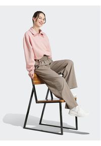 Adidas - adidas Bluza IR8380 Różowy Oversize. Kolor: różowy. Materiał: bawełna #5