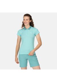 Regatta - Damska koszulka turystyczna polo Maverick V. Typ kołnierza: polo. Kolor: niebieski. Materiał: poliester #1