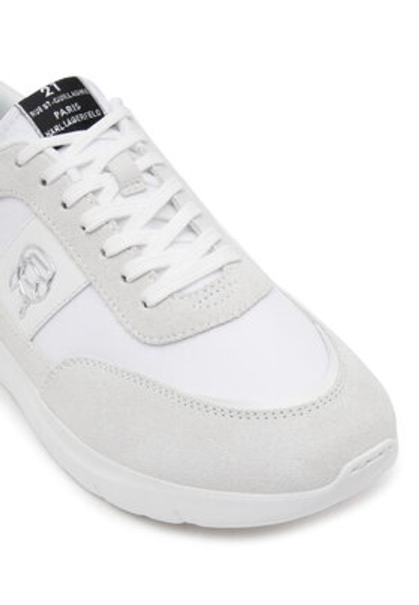 Karl Lagerfeld - KARL LAGERFELD Sneakersy KL53631 Biały. Kolor: biały. Materiał: zamsz, skóra