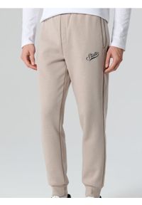 Sinsay - Spodnie dresowe jogger - beżowy. Kolor: beżowy. Materiał: dresówka #1