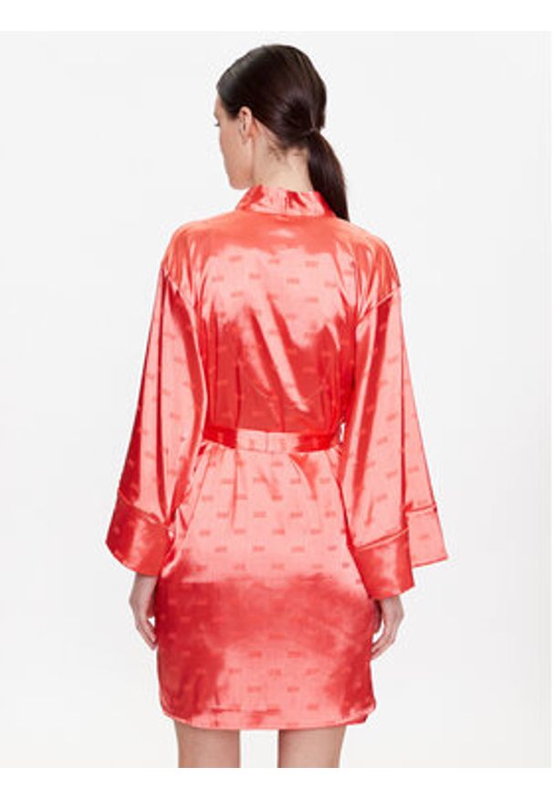 DKNY Szlafrok YI2022632 Pomarańczowy Regular Fit. Kolor: pomarańczowy. Materiał: syntetyk