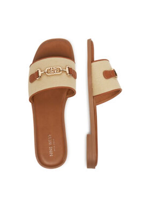 Nine West Klapki 678322-84 Beżowy. Kolor: beżowy. Materiał: materiał
