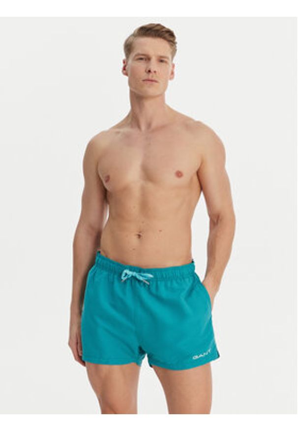 GANT - Gant Szorty kąpielowe 920006500 Zielony Regular Fit. Kolor: zielony. Materiał: syntetyk