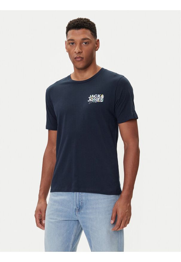 Jack & Jones - Jack&Jones Komplet 4 t-shirtów Geplas 12288304 Kolorowy Regular Fit. Materiał: bawełna. Wzór: kolorowy