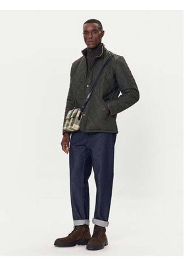 Barbour Kurtka przejściowa MQU0281GN72 Zielony Slim Fit. Kolor: zielony. Materiał: syntetyk