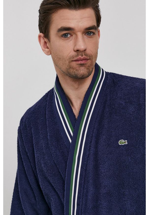Lacoste - Szlafrok. Kolor: niebieski