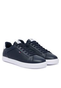 TOMMY HILFIGER - Tommy Hilfiger Sneakersy Icon Court FM0FM05946 Granatowy. Kolor: niebieski. Materiał: skóra #2