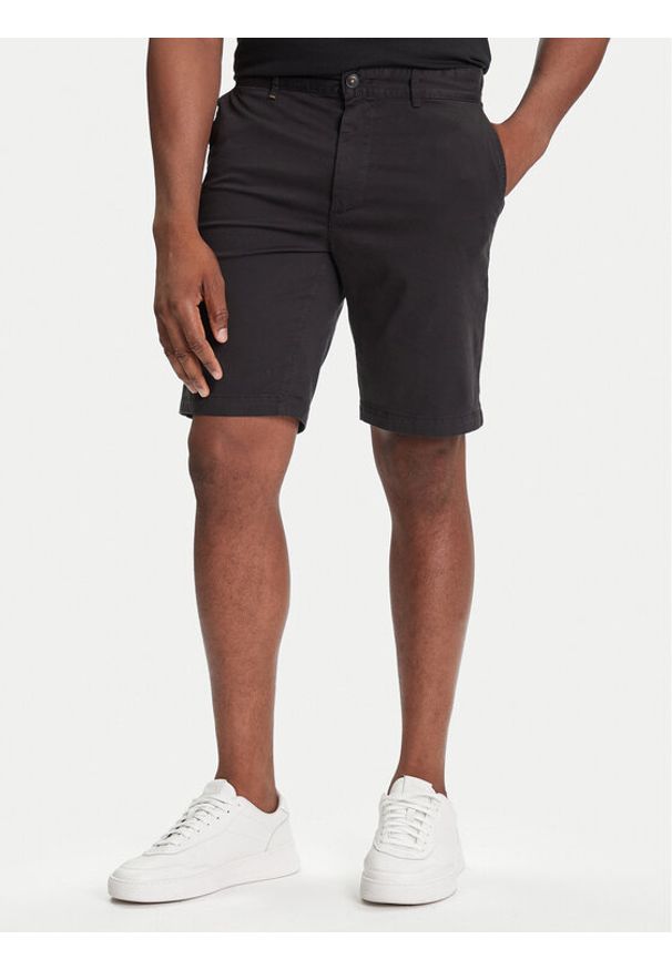 BOSS Szorty materiałowe 50536723 Czarny Slim Fit. Kolor: czarny. Materiał: bawełna