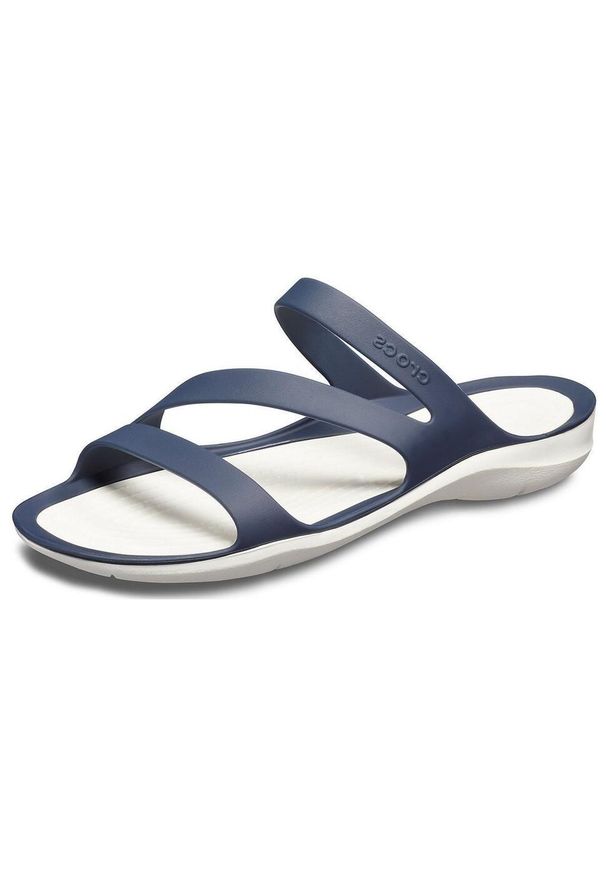 Klapki damskie Crocs Swiftwater. Kolor: czarny, niebieski, biały, wielokolorowy. Materiał: syntetyk, materiał