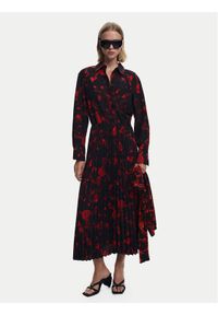 Desigual Sukienka koszulowa Plisado 25WWVW16 Czerwony Regular Fit. Kolor: czerwony. Materiał: syntetyk. Typ sukienki: koszulowe #1