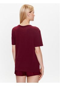 Calvin Klein Underwear Koszulka piżamowa 000QS6890E Bordowy Regular Fit. Kolor: czerwony. Materiał: bawełna