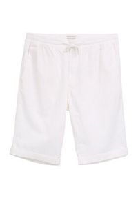 Tom Tailor Szorty materiałowe 1044715 Biały Regular Fit. Kolor: biały. Materiał: len #5