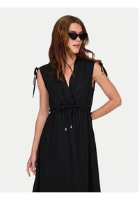 only - ONLY Sukienka letnia Goa 15363694 Czarny Regular Fit. Kolor: czarny. Materiał: len, wiskoza. Sezon: lato #4