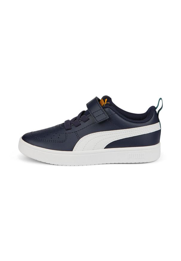 Buty do chodzenia dla dzieci Puma Rickie AC. Zapięcie: rzepy. Kolor: biały, wielokolorowy, niebieski. Materiał: guma, materiał, syntetyk. Szerokość cholewki: normalna. Sport: turystyka piesza