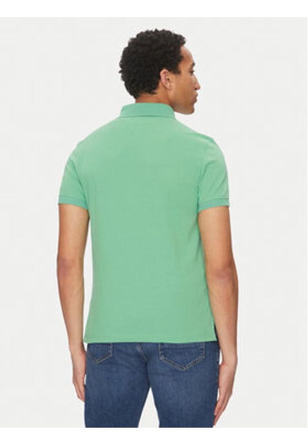 TOMMY HILFIGER - Tommy Hilfiger Polo 1985 MW0MW17771 Zielony Slim Fit. Typ kołnierza: polo. Kolor: zielony. Materiał: bawełna