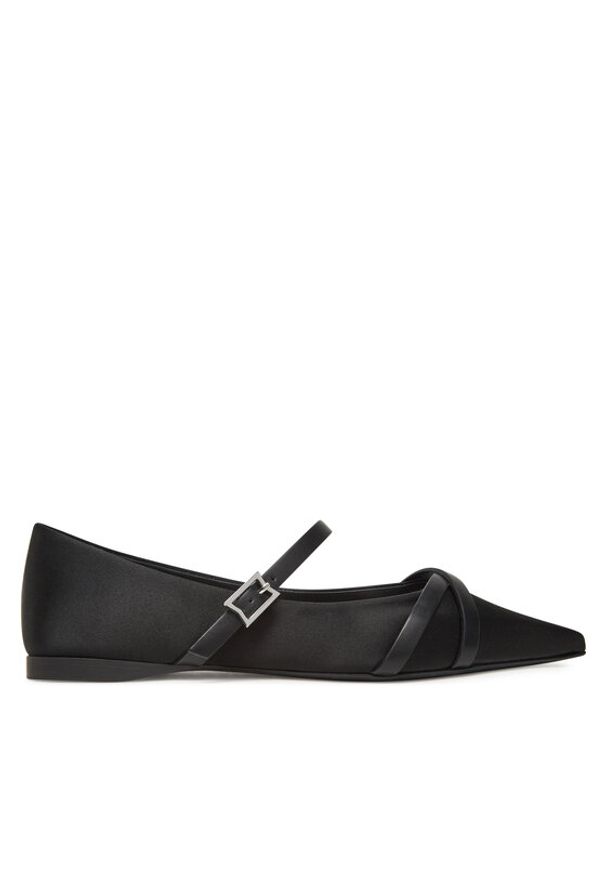 Max Mara Półbuty Satinflat 2514521272600 Czarny. Kolor: czarny. Materiał: materiał