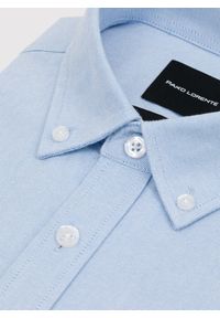 Pako Lorente - Niebieska koszula męska. Typ kołnierza: button down. Kolor: niebieski. Materiał: bawełna. Długość rękawa: długi rękaw. Długość: długie. Wzór: gładki #4