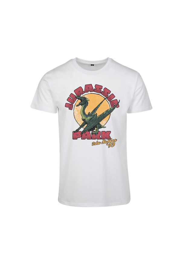 Koszulka Urban Classics Jurassic Park Isla Nybla. Kolor: biały