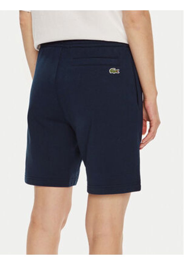 Lacoste Szorty sportowe GH1220 Granatowy Regular Fit. Kolor: niebieski. Materiał: bawełna