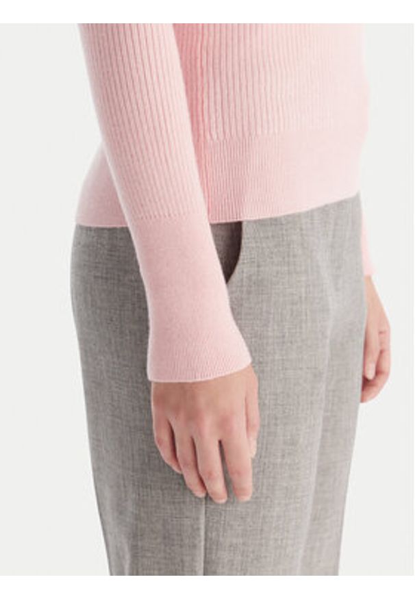 Patrizia Pepe Sweter 2K0331/K7S0-M555 Różowy Regular Fit. Kolor: różowy. Materiał: wiskoza