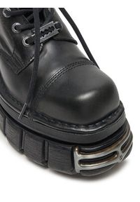 NEW ROCK Glany M-NEWMILI083-S37 Czarny. Kolor: czarny. Materiał: skóra. Styl: rockowy #4