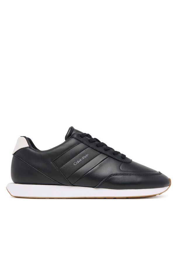 Calvin Klein Sneakersy Retro Runner Lth Tape YM0YM01381 Czarny. Kolor: czarny. Materiał: skóra
