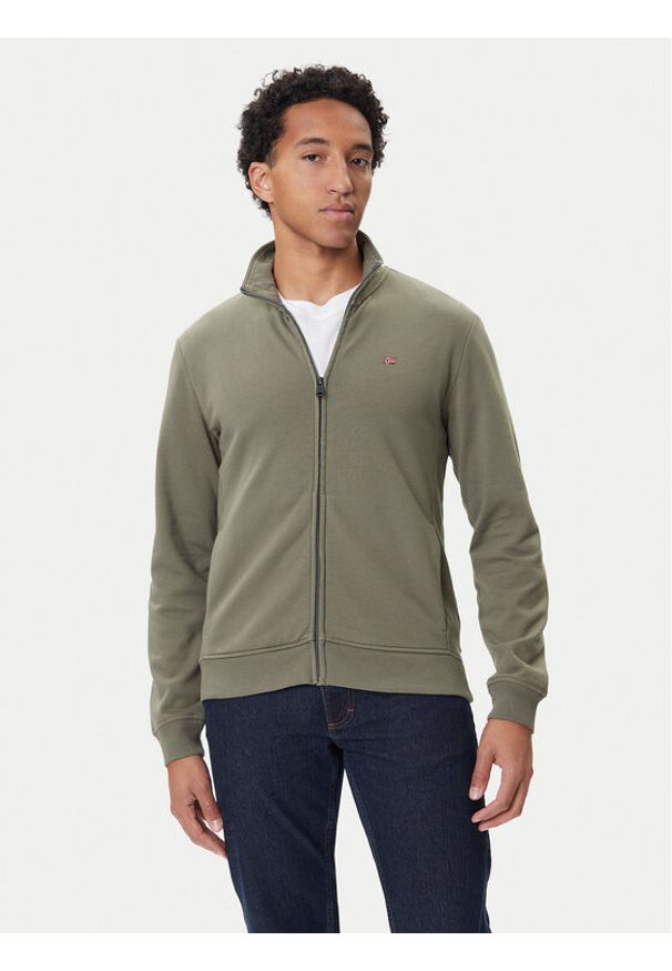 Napapijri Bluza Balis NP0A4GBA Zielony Regular Fit. Kolor: zielony. Materiał: bawełna