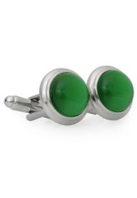 Modini - Okrągłe zielone spinki do mankietów A282. Kolor: zielony #1