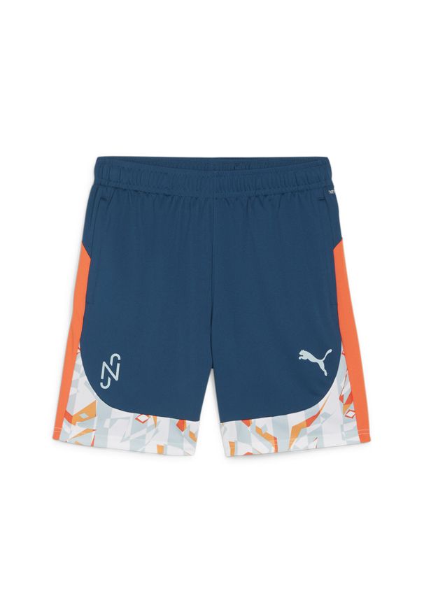 Puma - Spodenki piłkarskie PUMA x NEYMAR JR Creativity PUMA. Kolor: pomarańczowy, wielokolorowy, niebieski. Sport: piłka nożna