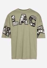 Born2be - Jasnozielona Bawełniana Koszulka T-shirt z Ozdobnym Nadrukiem Sanestia. Okazja: na co dzień. Kolor: zielony. Materiał: bawełna. Wzór: nadruk. Styl: klasyczny, casual, elegancki #7
